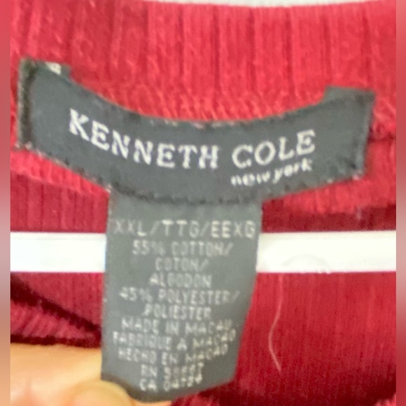 Kenneth Cole Men’s  light weight knit color- red beet Size XXL - Picture 4 of 10